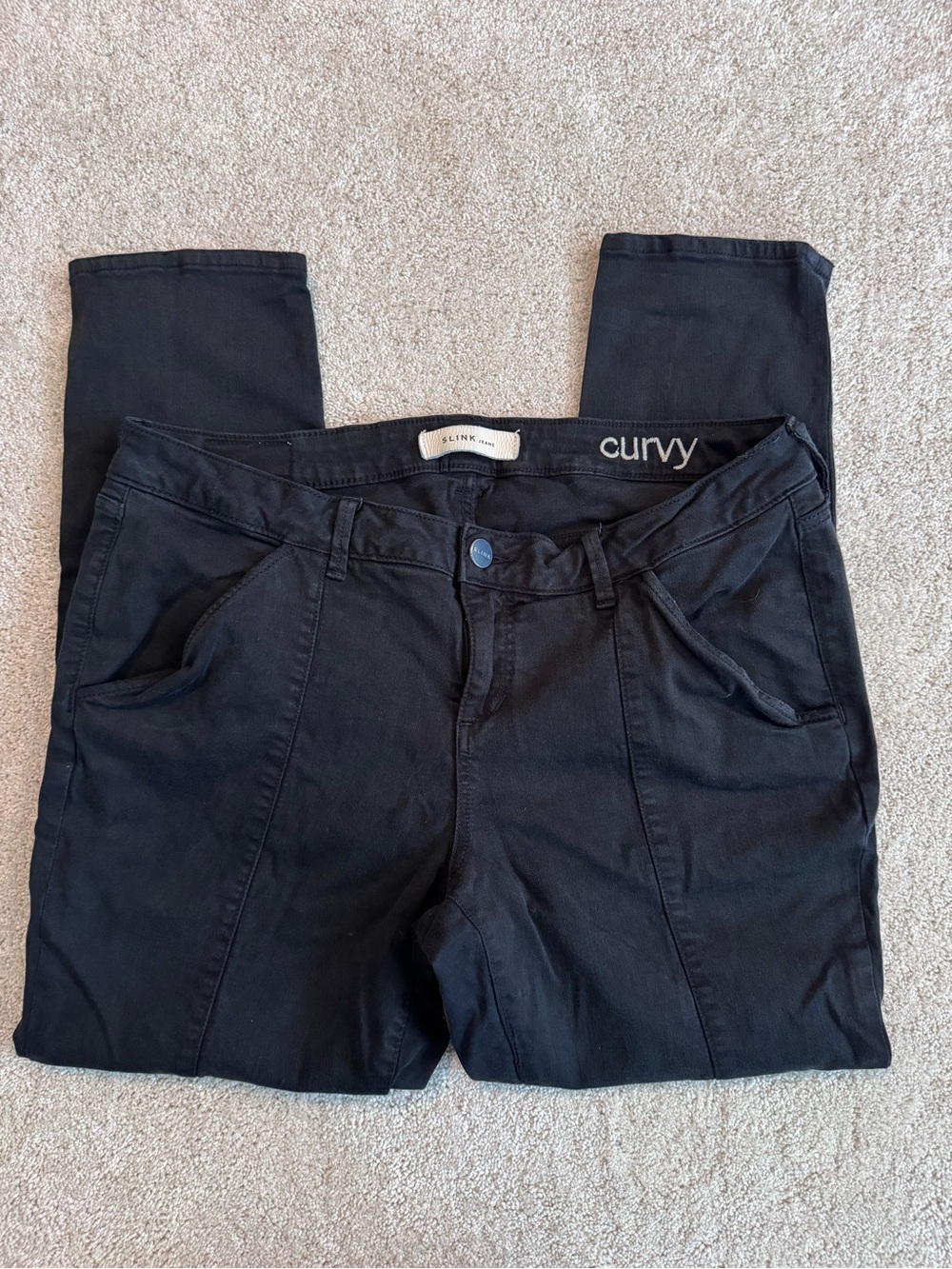 Slink Curvy Black Ankle Jeans